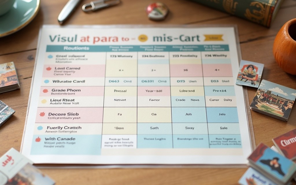 A parent and child making a visual routine